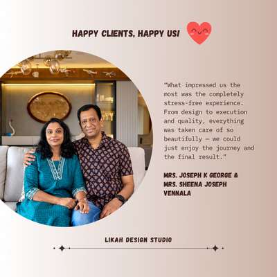 Creating homes isn’t just about design — it’s about peace of mind, trust, and happiness.
Grateful to be part of this beautiful family’s journey 🤍


#happy_client  #clienttestimonials #apartmentinterior #turnkeysolutions