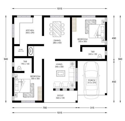 1000 sqr ft - 2bhk
Budget - 15 lakhs & 17 lakhs