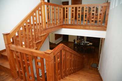 Staircase in Teakwood #classic
 #teak_wood  #WoodenStaircase
 #StaircaseDesigns  #handrails