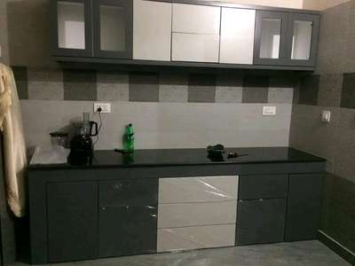 KITCHEN CUPBOARD coloured DARK GREY & WHITE MATE#WOODSTYLE CREATORS@KANNUR,
SITE :THALASERI,