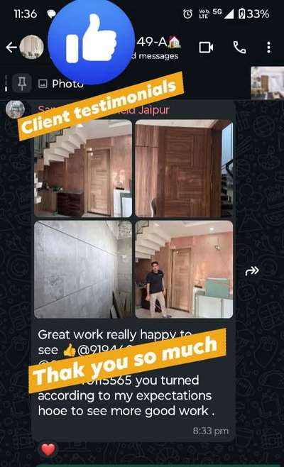 Thank you so much for your kind words!
It truly means a lot to know that our work met your expectations. Your appreciation motivates not just me, but the entire Team Kumbh Interiors. We're all committed to delivering the best for your home. Looking forward to creating even more magic together in the coming days. 😊🙏
#apartmentinteriordesign 
#kumbhinteriors 
#pawanksuthar 
#apartmentinteriorconsultant