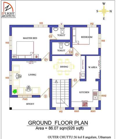 East facing plan #vasthuplan #residencedesigns #SmallHouse