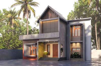New front elevation proposal #Cherthala #KeralaStyleHouse #budgethomes