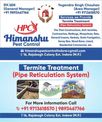 Contact for pipe reticulation system termite treatment