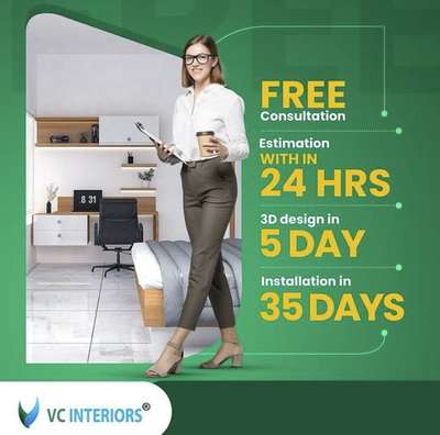 #vcinteriors __Trivandrum 🏡
Free Consultation & Estimation in 24 Hours!
3D Designs in just 5 days!💫
Installation in 35 Days!
✨Vc Interiors - Where Vision Meets Reality ✨
#vcinteriors  #Home Transformation #freeconsultation #3DDesign #Fastlnstallation #DreamHome