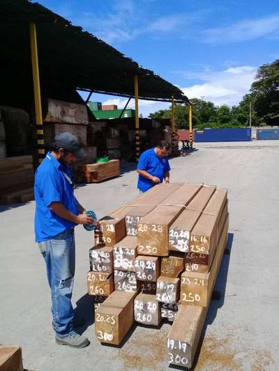 Teak square blocks