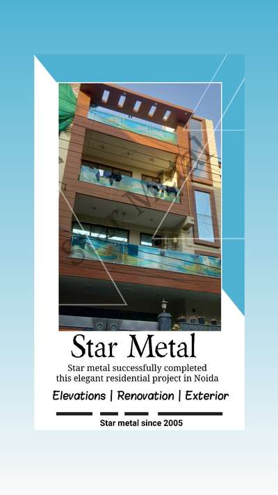 starmetal  make high-style elevation , filled with personality & offered at an exceptional value..

#starmetal #Luxuries #metalwork  #professional #luxury #trunkyproject #ACPSheets #frontelevationdesign #glassworks #elevation #metalfabrication  #Excellentwork #frontelevation  #manufacturers #structural  #glass  #puffystool #glazing  #consoles #roomdivider #lasercut #diningroom #delhi #aluminum #construction #design  #furnishing #buildingmakeover  #stylish #Curtains #curtaainwallglass #Aluminiuum  #acpsheet #starmetal  #QualityWhichSpeaks 

For More Query & Order Contact us:-

Call & WhatsApp: +91- 9999392212