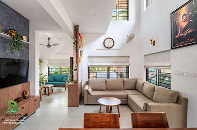 Family moments find their perfect setting here , 
the inviting Family Living of Bhodhi, 
A blend of natural light, comfort, and modern aesthetics. Completed in 2024.