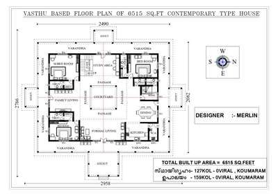 #traditional #4bhk #6515sq.ft #eastfacing #vasthu #2d house plan #adorable #trending plan #goodvibes #vasthuhomeplan #vasthu_consultancy #vasthushasthra #TraditionalHouse #goodhomes #KeralaStyleHouse #keralaarchitectures