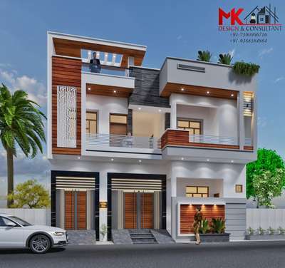 Front Elevation Design By 
Mk Design & Consultant Muzaffarnagar 
 #3delevations  #3delevation🏠  #3delevation🏠🏡  #exterior_Work  #exteriordesigns