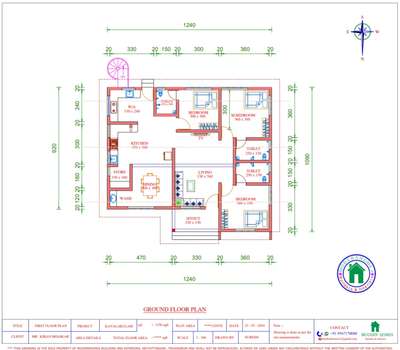 7 Cent വസ്തുവിൽ 1356 sqft വിസ്തീർണ്ണത്തിൽ 3 BHK ഓടുകൂടിയ വടക്ക് ദർശനമുള്ള വീട്