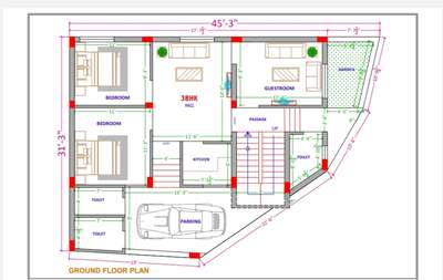 Fully Construction Require as per attached 3d View and Plan , Construction area around 1200-1300sqft

share your Rate as per Sqft with material or without material