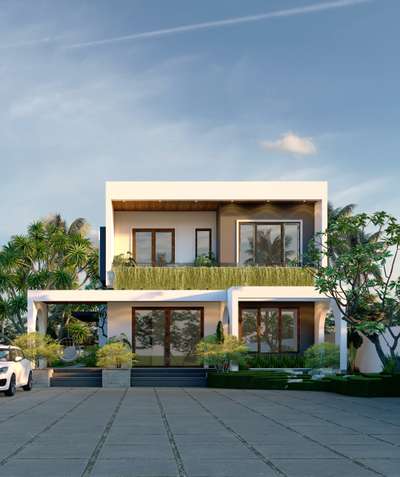 Contemporary house design 🏠
 #KeralaStyleHouse  #ContemporaryHouse  #ContemporaryDesigns  #architecturedesigns  #architectsinkerala