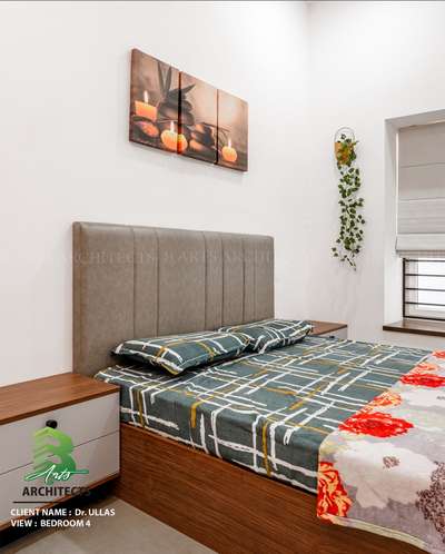 Bedroom 4 of Bodhi — designed for Dr. Ullas & family — embraces minimalism with soft tones, warm wood textures, and thoughtful details that make rest feel effortless

✨ Project Name: Bhodhi
👥 Clients: Dr. Ullas & Dr. Nimmi
📍 Location: Palakkad
🏡 Built-up Area: 1800 sq. ft. | 3BHK
📅 Completion: 2024