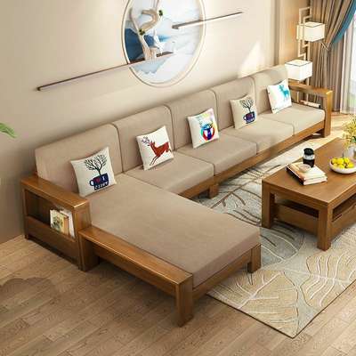 natural पोलिस #woode  #LivingRoomSofa