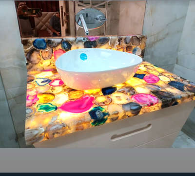 mixed a gate bathroom counter top  #BathroomDesigns  #LUXURY_INTERIOR  #bathroomcounter