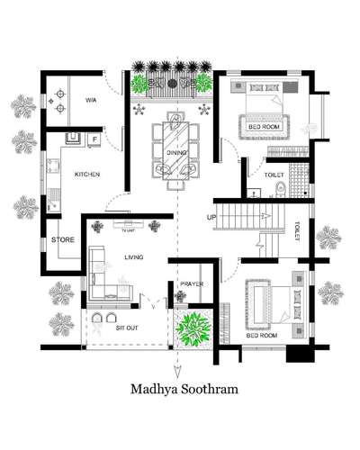 2000 Sqft വിസ്തീർണം മാക്സിമം വരുന്ന രീതിയിൽ , 4 ബെഡ് റൂം വേണം എല്ലാം അറ്റാച്ഡ് ടോയ്ലറ്റ് വേണം എന്ന ആവശ്യവുമായി അടുത്ത് വന്ന എന്റെ ക്ലൈന്റ് ന് ചെയ്തു കൊടുത്ത 1980 Sqft വിസ്തീർണം വരുന്ന ഡിസൈൻ ..
    വടക്കോട്ട് ആണ് വീടിന്റെ ദർശനം വരുന്നത് .. താഴത്തെ നിലയിൽ 
- Sit out
- ⁠Living 
- ⁠Prayer room
- ⁠Dining 
- ⁠Patio
- ⁠2 Bed attached Toilet
- ⁠Kitchen
- ⁠Store
- ⁠Work area
                          എന്നിവ താഴെയും , മുകളിലെ നിലയിൽ 
- 2 Bed room attached Toilet
- ⁠Upper living
- ⁠Balcony
- ⁠Bed balcony 
                    എന്നിവയും ഉൾപ്പെടുത്തി ആണ് ഡിസൈൻ ചെയ്തിട്ടുള്ളത് .. 

4 ബെഡ് റൂം ആഗ്രഹിച്ചു വീട്‌ വെക്കുന്ന ഏത് സാധാരണക്കാരനും ഉൾക്കൊള്ളാവുന്ന എല്ലാ സൗകര്യങ്ങളും ഉൾപ്പെടുത്തി വെറുതെ ഒരു ഇഞ്ച് സ്പേസ് പോലും കളയാതെ പ്രൈവസിക്ക് importance കൊടുത്തു തന്നെ ആണ് ഡിസൈൻ ചെയ്തിട്ടുള്ളത് .. 
         ഏറെ സന്തോഷത്തോടെ എല്ലാ ഭാവുകങ്ങളും നേർന്നു കൊണ്ട് 
                       Team SILPIES🏡

#architecture #architect #architects #buildings
#bestarchitecture #gothicarchitecture
#igarchitecture #construction #