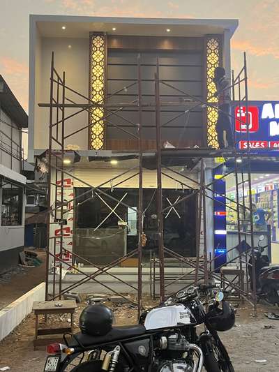 Kaniyapuram Atlas jewellery final stage #acp_cladding #ACPCladding #acpwork #cncpattern #cncroutercutting #toughenedpartition #GlassDoors