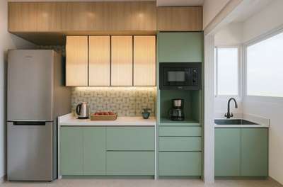 A kitchen that feels like home. 
 #KitchenIdeas  #ClosedKitchen  #KitchenRenovation  #KitchenInterior 
 #jaipur  #jainarchitects  #jain
