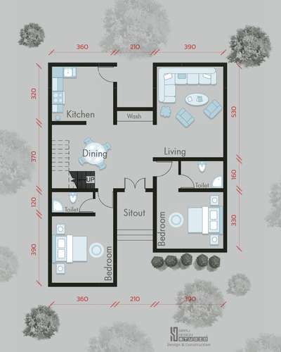 Budget home plan✨
• Ground floor plan area : 1240 sq.ft
• 2BHK 

 #Architect #floorplan #CivilEngineer #HouseConstruction #KeralaStyleHouse #budgethomes #sirajdesignstudio