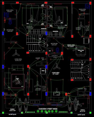 ELECTRICAL DRAWING #GROUND FLOOR PLAN#36×45#DM FOR DRAWING