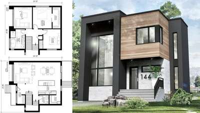 Plan with exterior design #sayyedinteriordesigner  #planwithexterior