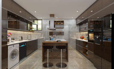 Modular Lacquer Glass Kitchen