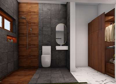 Bathroom with dress area 👉
 #BathroomStorage  #BathroomDesigns  #floortiles  #wallhangWC_  #walltiles