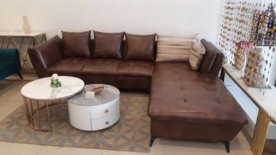 leather L shaped sofa