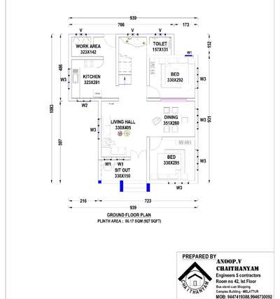 below 1000sqft