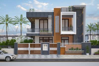 G+1 Modern Elevation Design #exteriordesigns  #3delevationhome  #2d_plan_3delevation  #HouseDesigns  #modernhouses  #ElevationHome  #HouseDesigns  #Residentialprojects
