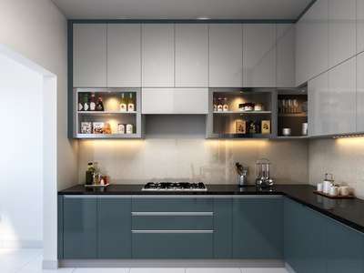 L shape kitchen Design  #LShapeKitchen  #ModularKitchen  #KitchenIdeas