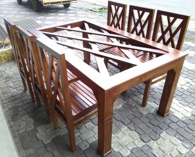 #Tebil#chair##6/3.5# wood teak##with glass###