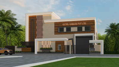 OCTEL CABLES PVT LTD.
PLOT AREA -2000SQMT.
#frontelevationdesign 
#Architectural&Interior