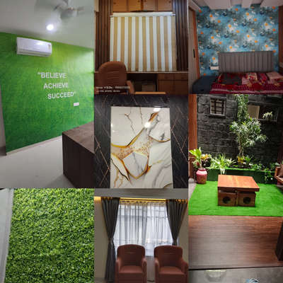 A. R WALL DECOR Indore 3D customise wallpaper wooden flooring vinyl flooring customised Zebra blind roller blind artificial grass Rashid Khan