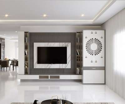 TV Unit with Mandir