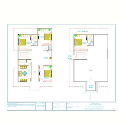 30x44 house plan 2d and 3d...