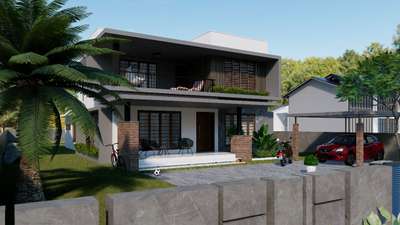 Design proposal #exteriors #3dmodeling #HouseDesigns #KeralaStyleHouse #modernhome #ContemporaryDesigns