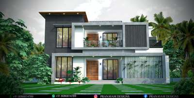 1665 sqf 4 bhk house two different elevations.. plan വേണ്ടവർ wtsp #ElevationHome