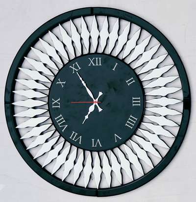 Clock with Beautiful GLASS work +15mm MDF board base.Happy to help you 8700474721