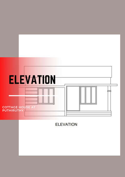 Elevation of Cottage house at Puthurithy