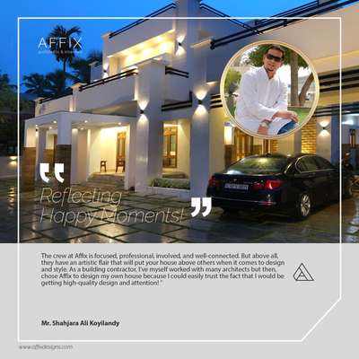 Reflecting happy moments... #Architect  #architecturedesigns  #happclient  #testimonials