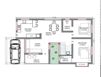 Below 1000 sqft plan  #FloorPlans #NorthFacingPlan #6centPlot #3centPlot #EastFacingPlan #SouthFacingPlan #4centPlot #Plywood