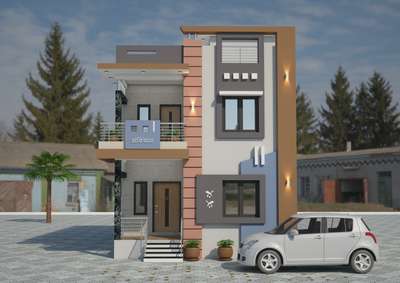 house elevation #luxuaryrealestate #luxuryhouse #modernhome #3BHKHouse #viralhousedesign