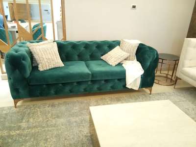 gurgaon residential living area with chesta quilting sofa imported fabric