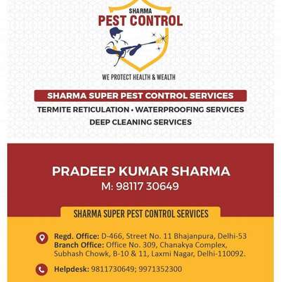 for pest- free home and office, contact now