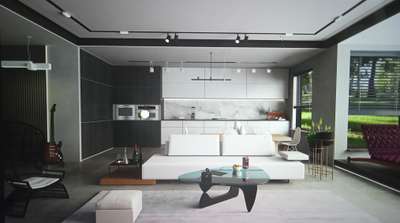Living Room plus kitchen

#Residencedesign #InteriorDesigner