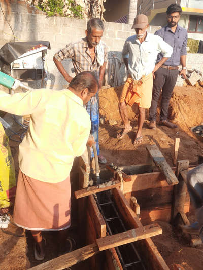 Plinth beam concreting , sreekariyam , Thiruvanantha puram