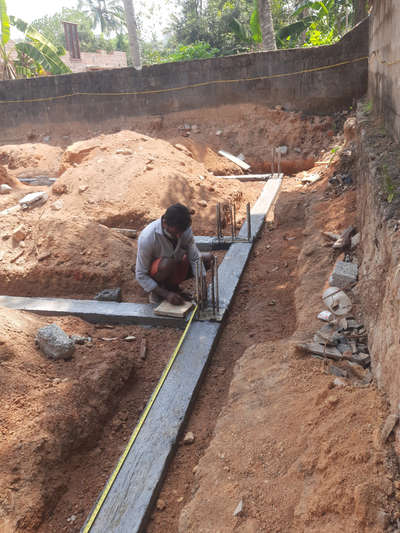 Plinth beam preperation , rebar measurement