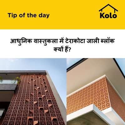 आधुनिक वास्तुकला में टेराकोटा जाली ब्लॉक क्यों हैं?
 #jaali  #jaliwork  #tips  #advantage  #jalidesign  #terracottajali